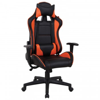 Кресло компьютерное BRABIX GT Racer GM-100 (черный, оранжевый) в Раздольном - razdolnoe.mebel54.com | фото
