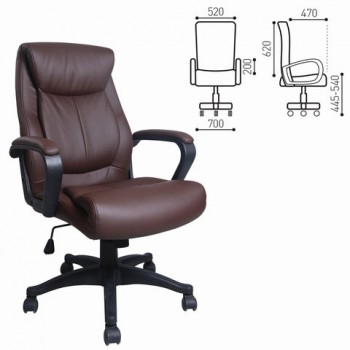 Кресло офисное BRABIX Enter EX-511 (коричневый) в Раздольном - razdolnoe.mebel54.com | фото