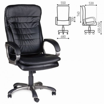 Кресло офисное BRABIX Omega EX-589 (черное) в Раздольном - razdolnoe.mebel54.com | фото