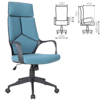 Кресло офисное BRABIX Prime EX-515 (голубая ткань) в Раздольном - razdolnoe.mebel54.com | фото