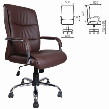 Кресло офисное BRABIX Space EX-508 (коричневый) в Раздольном - razdolnoe.mebel54.com | фото