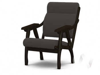 Кресло Вега-10 (венге лак/ULTRA GRAFIT) в Раздольном - razdolnoe.mebel54.com | фото