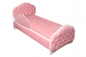 Кровать 170 Гармония 36 Светло-розовый (мягкий бортик) в Раздольном - razdolnoe.mebel54.com | фото