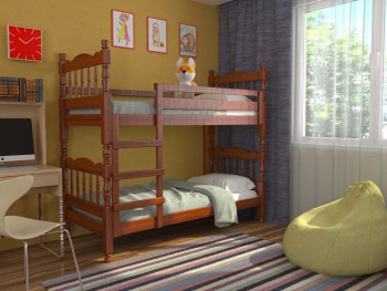 Кровать двухъярусная Соня из массива сосны 800*1890 Сосна в Раздольном - razdolnoe.mebel54.com | фото