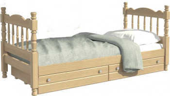 Кровать одинарная Аленка из массива сосны 800*1890 Сосна в Раздольном - razdolnoe.mebel54.com | фото