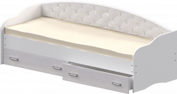 Кровать Софа-7 с мягкой спинкой (800х1900) Белый в Раздольном - razdolnoe.mebel54.com | фото