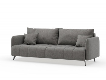 Валериан диван трёхместный прямой Стальной, ткань RICO FLEX 9292 в Раздольном - razdolnoe.mebel54.com | фото